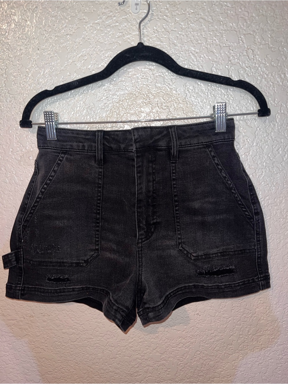 NWT Forever 21 High-Waist Charcoal Black Denim Shorts